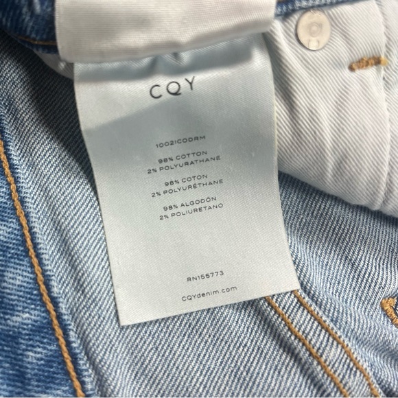 NWT CQY Denim Wes Cropped Jeans, Dream Wash, 100% Cotton Size 27 - Picture 9 of 11